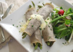 Crepes with Mornay Sauce