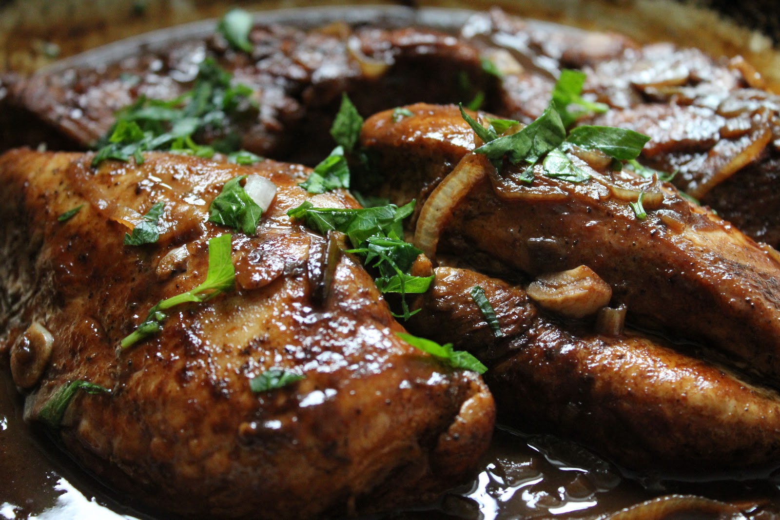 Balsamic Glazed Chicken with Mushrooms