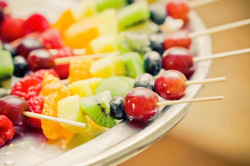 Rainbow Fruit Skewers & Yogurt Dip