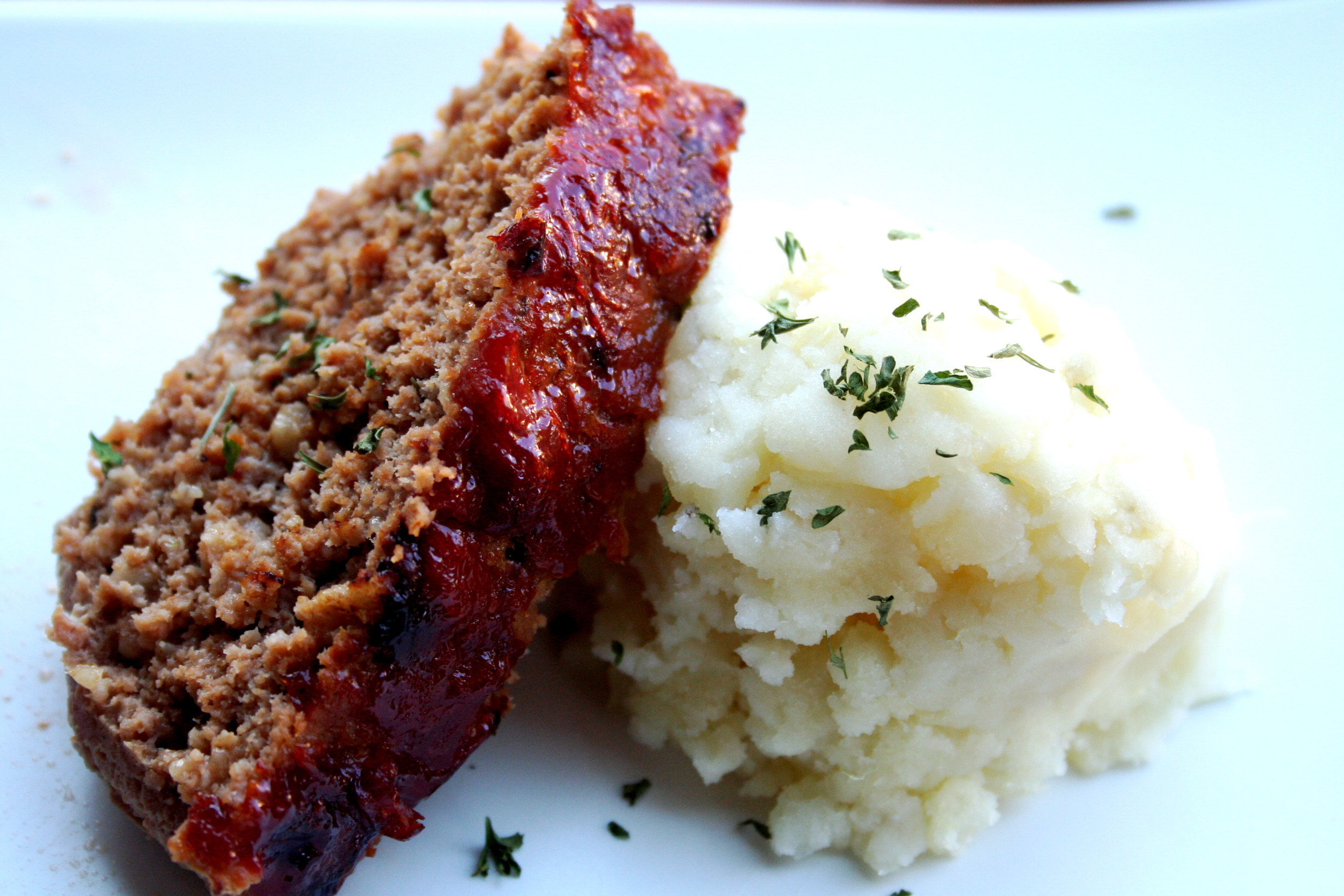 Crockpot Meatloaf with Vegan Garlic Mashed Cauliflower