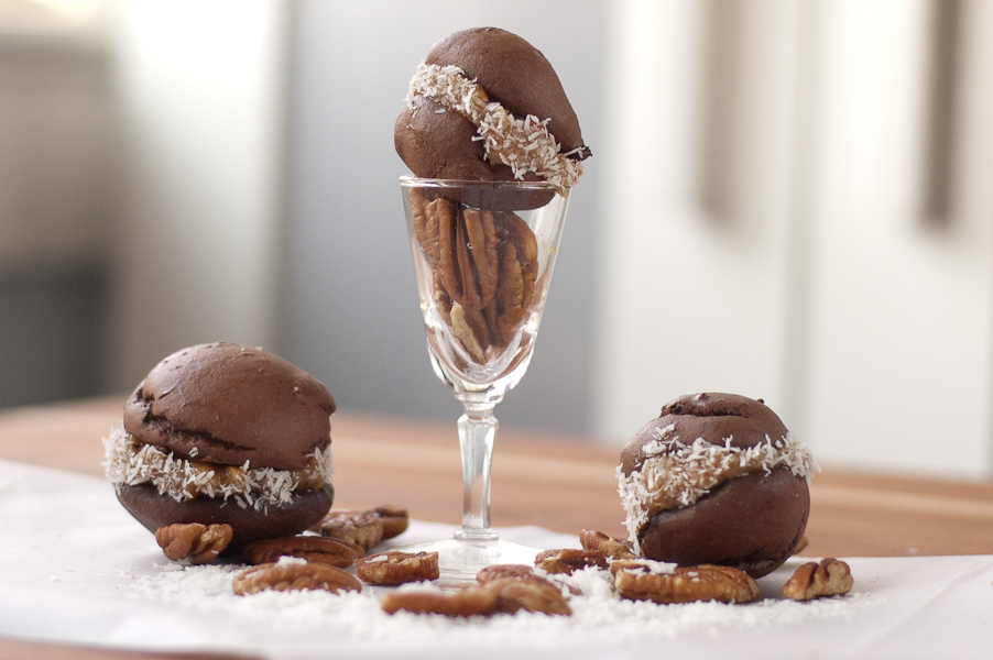 German Chocolate Whoopie Pies