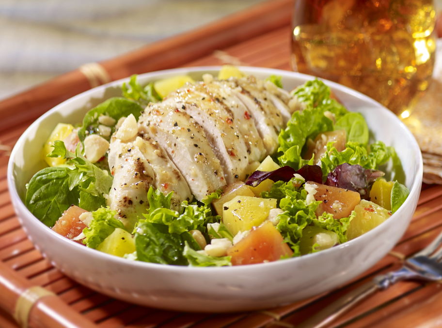 Grilled Chicken and Tropical Fruit Salad