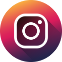 circle, high quality, instagram, long shadow, media, social, social media icon