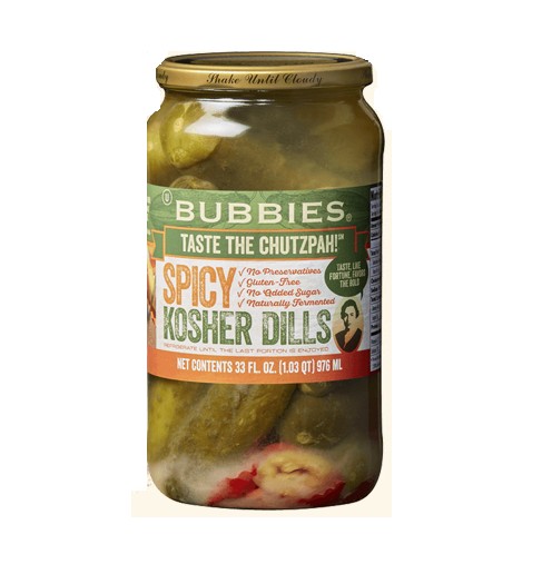  Mrs. Kleins Large Hot Pickles, Bold Spicy Dill Pickle Snack, Spicy Giant Dill Pickles Made with Natural Ingredients, Kosher, Low Carb,  Gluten Free & Vegan