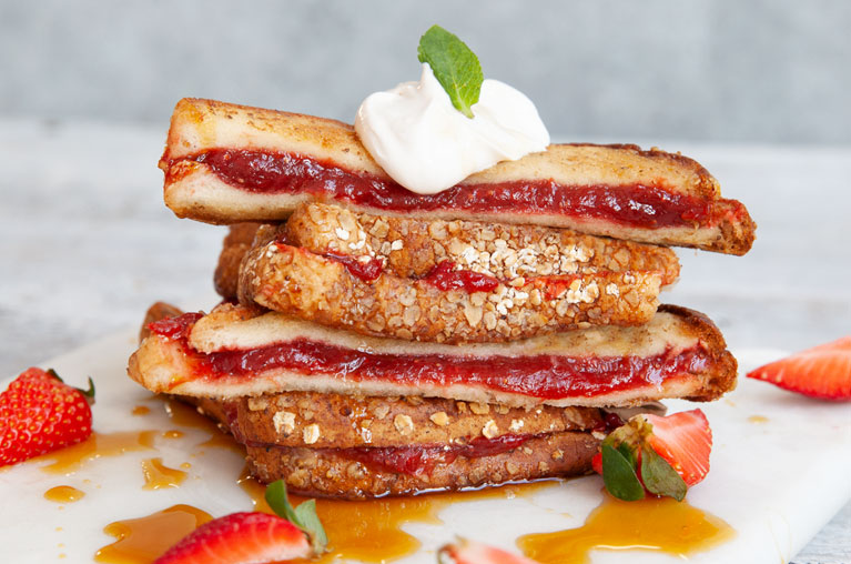 Gluten-Free Strawberry Rhubarb French Toast