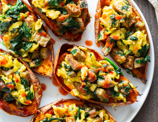 Breakfast Sweet Potato Skins