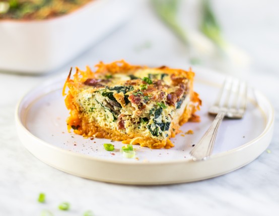 Sweet Potato & Bacon Quiche