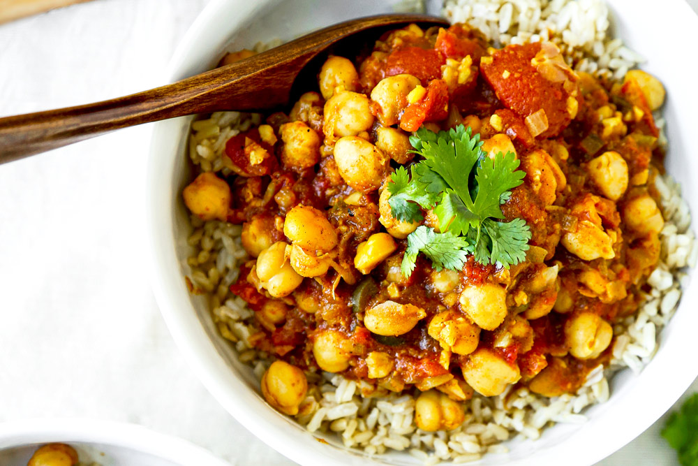 Rice Cooker Vegan Chana Masala