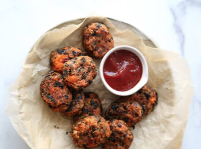 Kale and Sweet Potato Veggie Nuggets