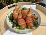 Crab & Cheese Stuffed Chicken Wings Wrapped in Bacon