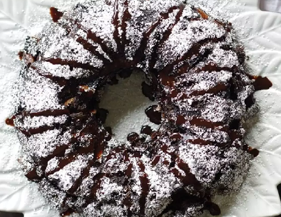 Chocolate Bread Pudding Cake