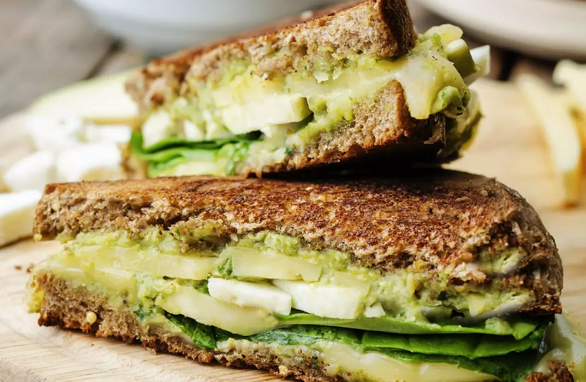 The BAG: Basil, Avocado, Gouda Sandwich