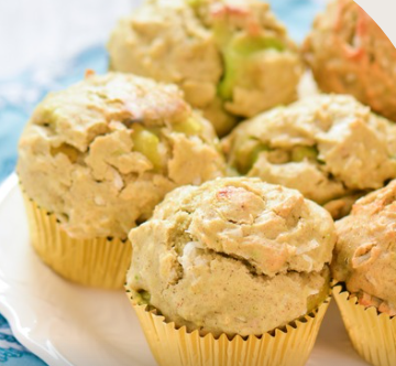 Avocado Coconut Zucchini Muffins