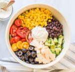 Taco Salad with Creamy Cilantro Lime Dressing