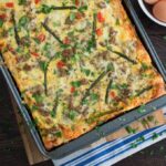 Sheet Pan Sausage and Asparagus Frittata