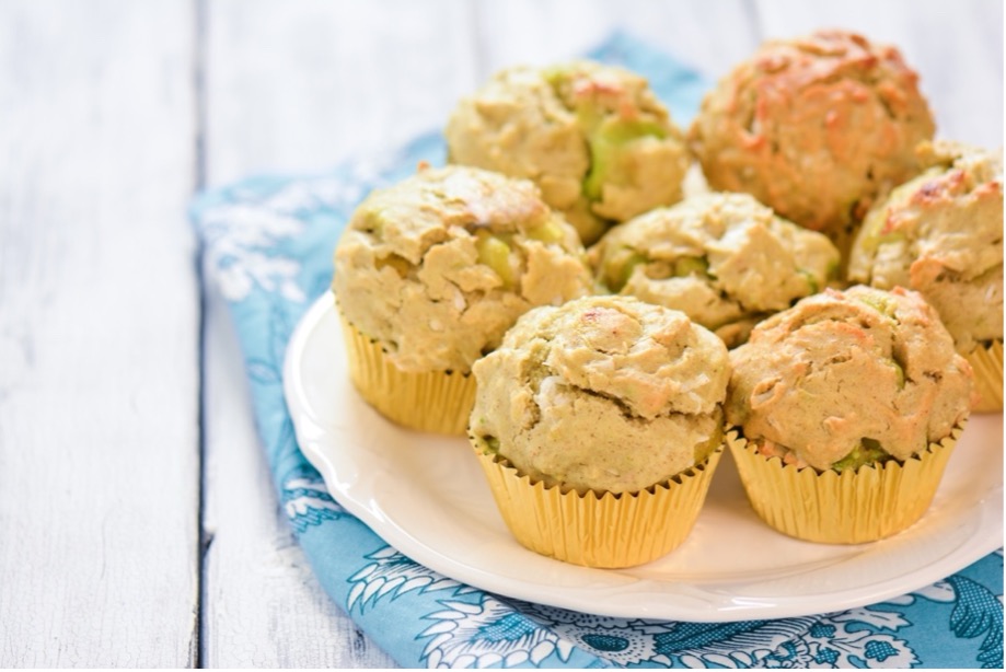 Coconut Zucchini Avocado Muffins