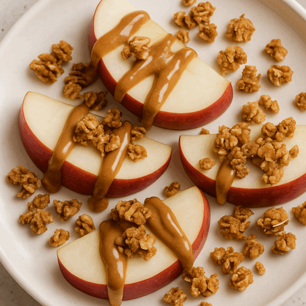 Almond Butter Apple Granola Wedges