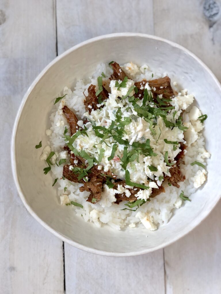 Slow Cooker Brisket Burrito Bowls