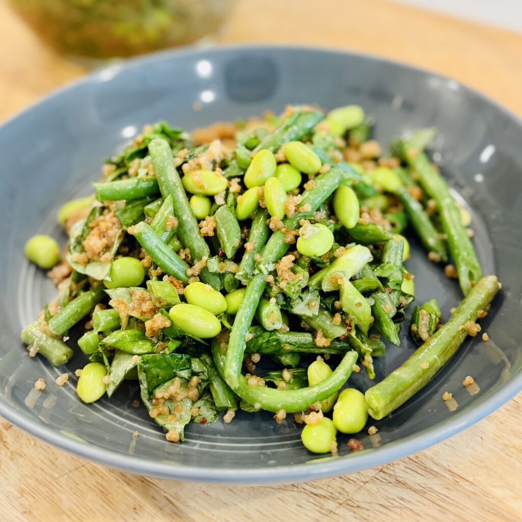 Crispy Quinoa and Roasted Green Bean Salad
